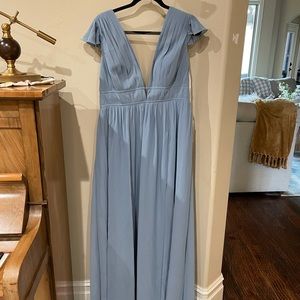 Revelry Cora French Blue Bridesmaid Dress